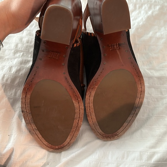 Frye Suede Strap Heeled Sandals - Picture 5 of 5